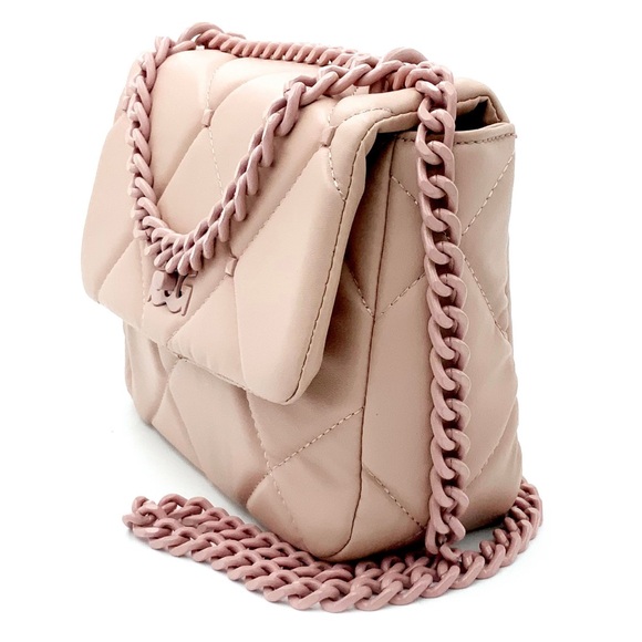 GILDA PARIS - Small Quilted Bag with Chain Strap in Blush - Picture 3 of 3